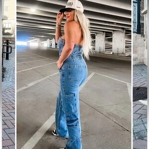 Cargo Denim Jumpsuit